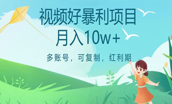 《视频号暴利项目》多账号，可复制，红利期，月入10w+_wwz