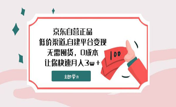 《京东低价渠道自建站变现项目》无需囤货，0成本，让你快速月入3w＋_wwz