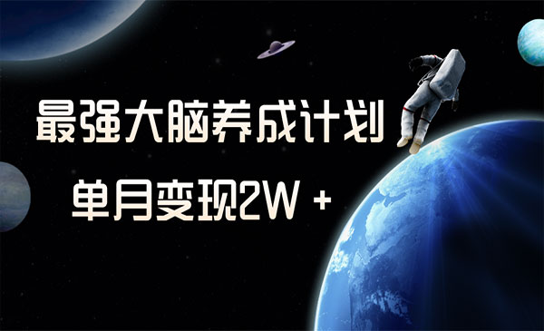 《最强大脑养成计划》一个月变现2W＋_wwz