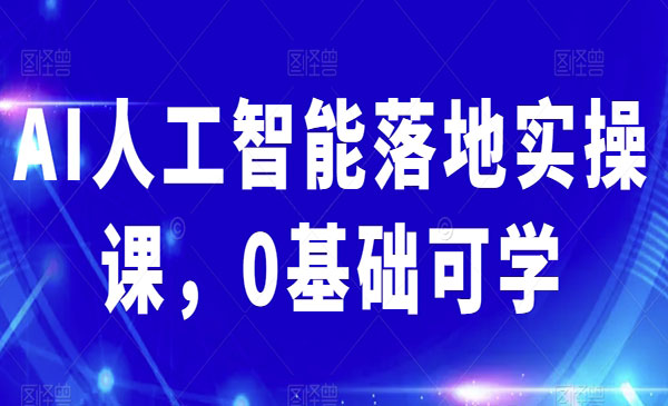 《AI人工智能落地实操课》_wwz