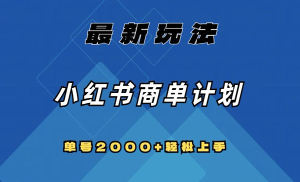 《小红书商单计划最新玩法》_wwz
