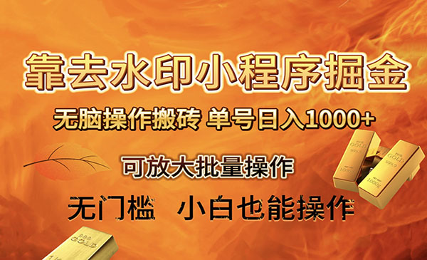 《去水印小程序+拼多多无脑搬砖》_wwz