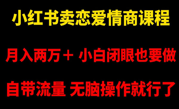 《小红书卖恋爱情商课程》_wwz