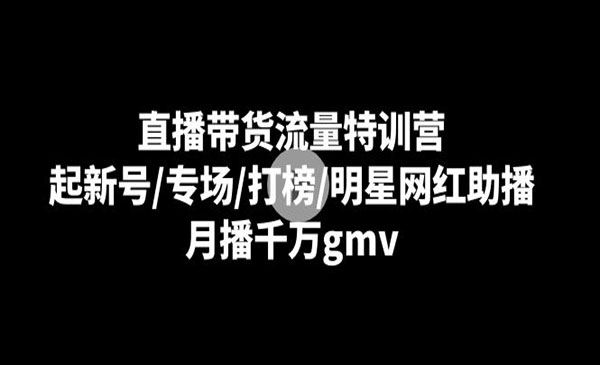 《直播带货流量特训营》_wwz