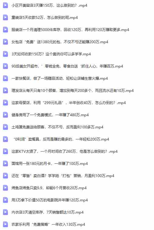 《391套商业模式》年入几十到几百万案例解析（电子书+视频+图文）