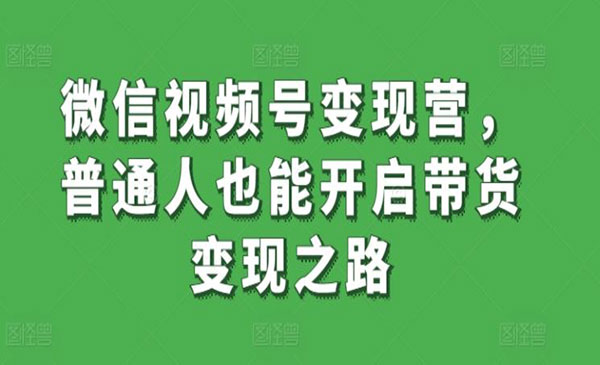《视频号变现之路》_wwz