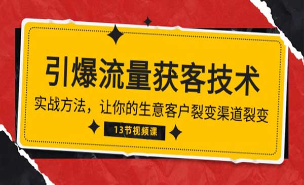 引爆流量获客技术实战_wwz