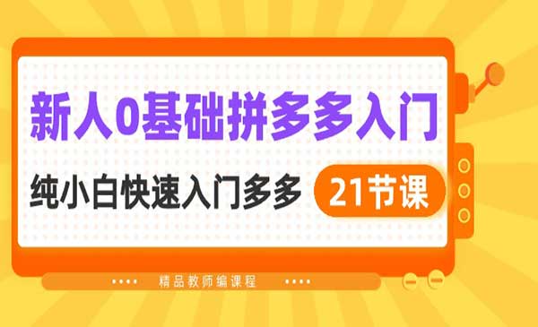 拼多多新人0基础入门_wwz