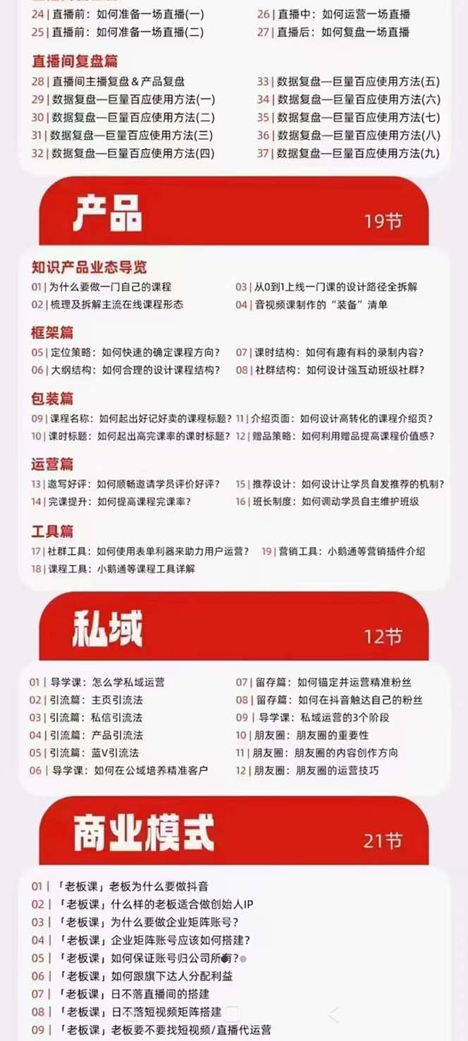 网红校长·《短视频IP变现通关秘笈》短视频篇+直播篇+产品篇+私域篇+商业模式